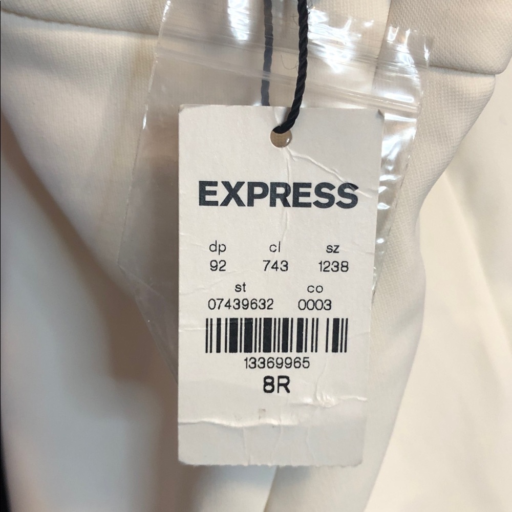 Express Cream Wide-Leg Sailor Pants with Gold Buttons - Picture 4 of 5
